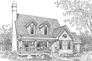Country Exterior - Front Elevation Plan #929-372