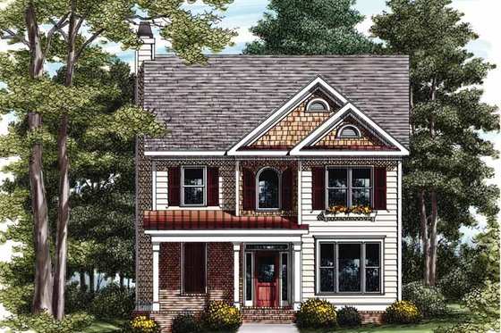 Exterior - Front Elevation 3 for Country House Plan #927-728 - 3 bed, 2.5 bath