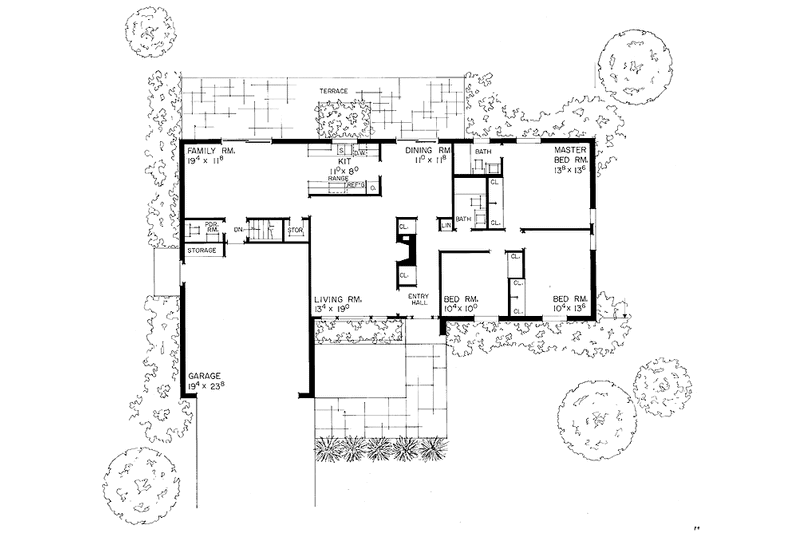 Dream House Plan - Floor Plan - Main Floor for Colonial House Plan #72-507 - 3 bed, 2.5 bath