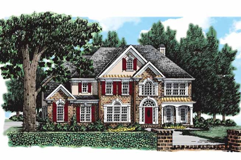 Home Plan - Exterior - Front Elevation 3 for Colonial House Plan #927-76 - 4 bed, 3.5 bath