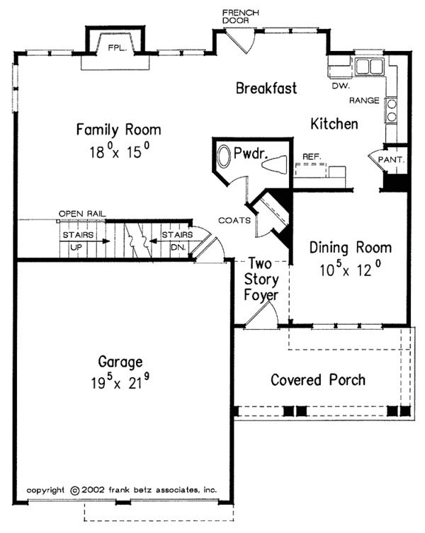 Country Floor Plan - Main Floor Plan #927-897