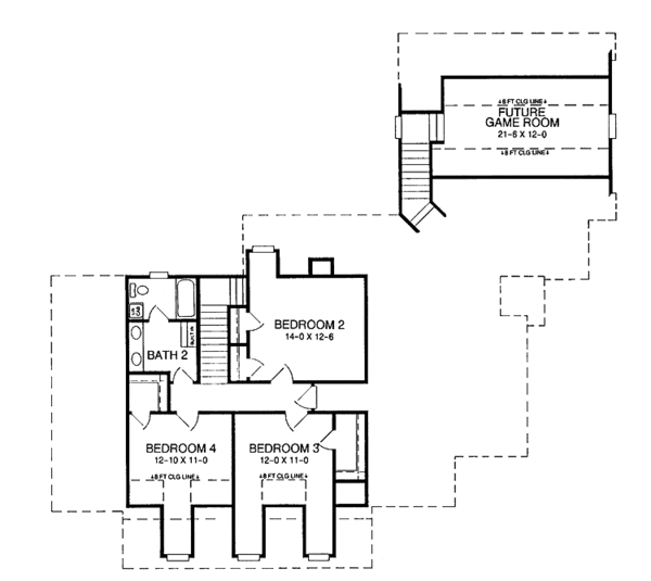 House Blueprint - Country Floor Plan - Upper Floor Plan #952-106