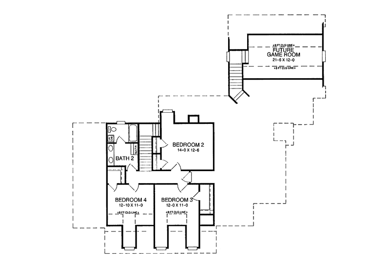 House Blueprint - Floor Plan - Upper Floor for Country House Plan #952-106 - 4 bed, 2.5 bath