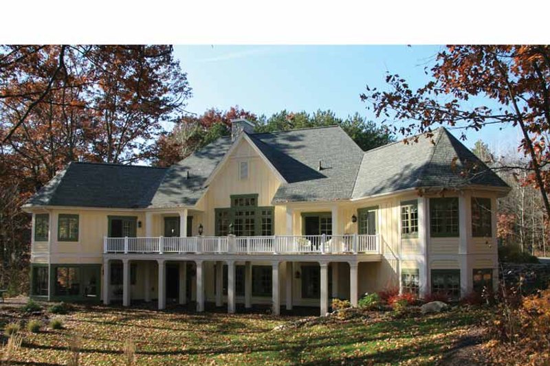 Home Plan - Exterior - Rear Elevation 1 for European House Plan #928-190 - 2 bed, 2.5 bath