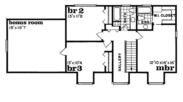 Architectural House Design - Country Floor Plan - Upper Floor Plan #47-669