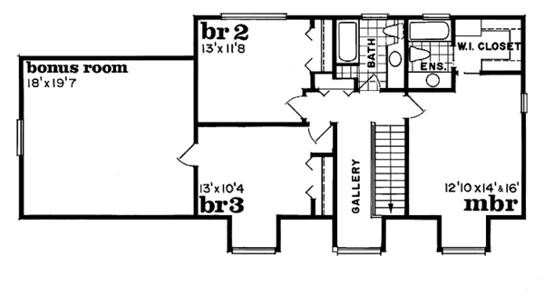 House Blueprint - Country Floor Plan - Upper Floor Plan #47-669