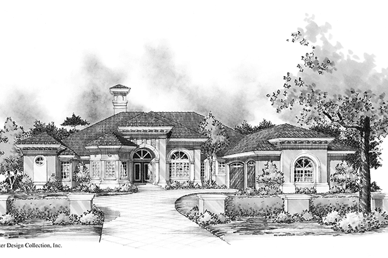 Dream House Plan - Exterior - Front Elevation 4 for Mediterranean House Plan #930-301 - 4 bed, 3.5 bath