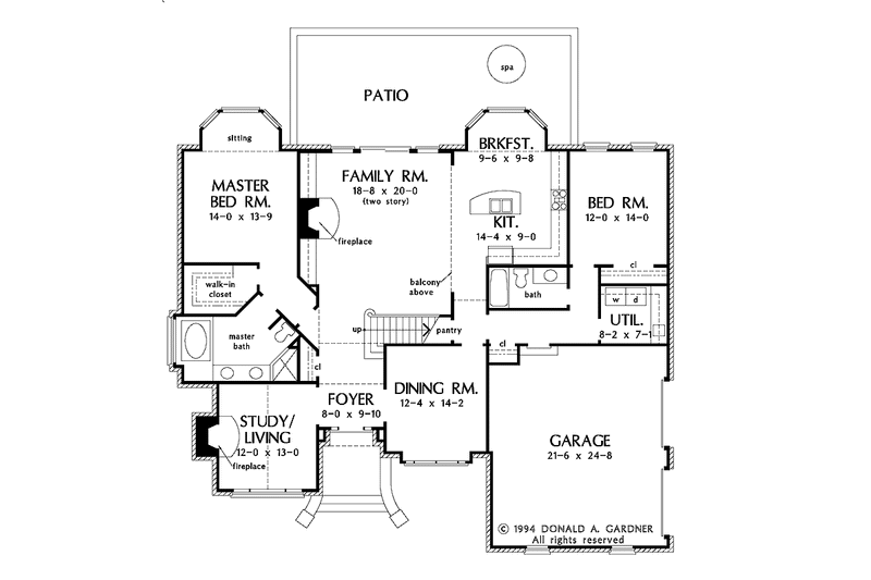 Home Plan - Floor Plan - Main Floor for Traditional House Plan #929-456 - 4 bed, 3 bath