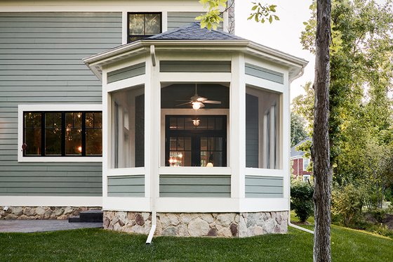 Exterior - Rear Elevation for Traditional House Plan #928-299 - 3 bed, 3.5 bath