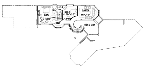 Architectural House Design - Traditional Floor Plan - Upper Floor Plan #1021-5