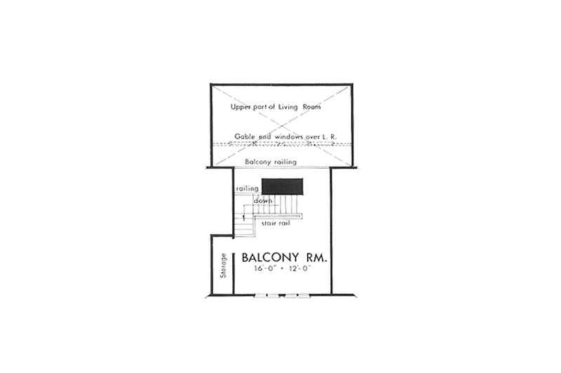 Dream House Plan - Floor Plan - Upper Floor for Craftsman House Plan #320-1224 - 2 bed, 1.5 bath