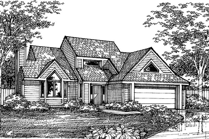 Home Plan - Contemporary Exterior - Front Elevation Plan #320-604