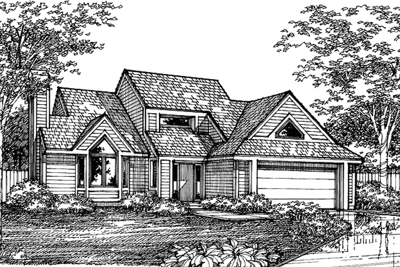 Dream House Plan - Contemporary Exterior - Front Elevation Plan #320-604