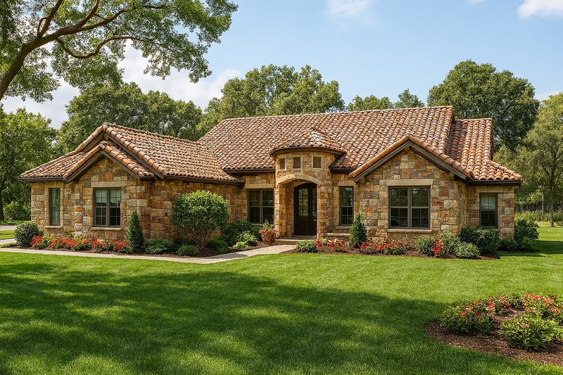 Home Plan - European Exterior - Front Elevation Plan #17-208