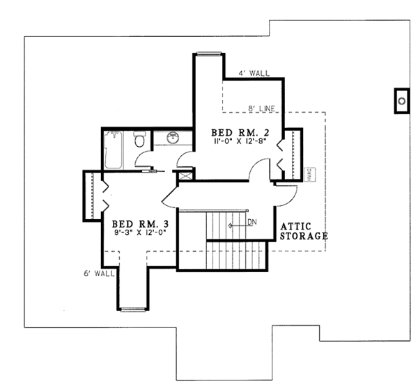 Tudor Floor Plan - Upper Floor Plan #17-2708