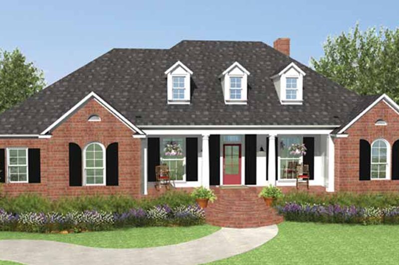 Architectural House Design - Country Exterior - Front Elevation Plan #406-9629