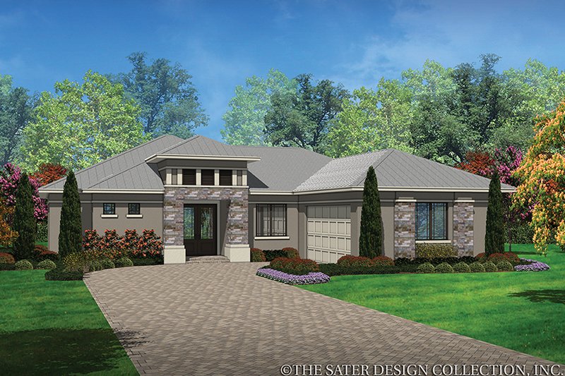 Home Plan - Contemporary Exterior - Front Elevation Plan #930-451