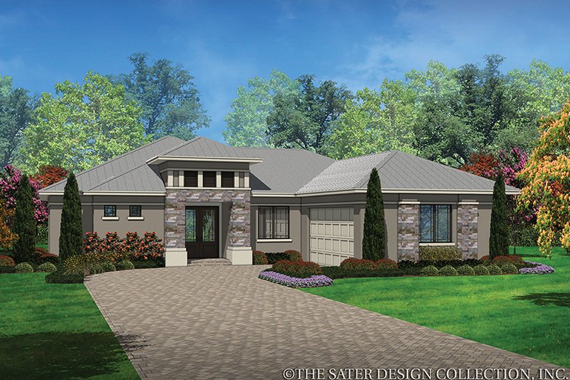 Dream House Plan - Contemporary Exterior - Front Elevation Plan #930-451