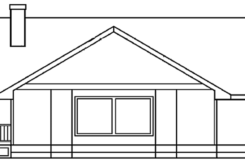 House Blueprint - Exterior - Rear Elevation for Country House Plan #60-1008 - 2 bed, 2 bath