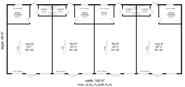 Contemporary Floor Plan - Main Floor Plan #932-998