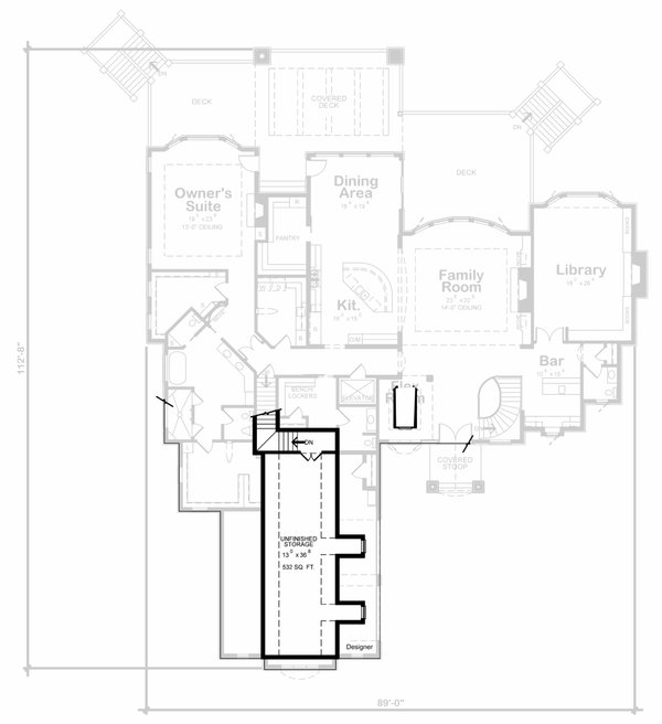 Craftsman Floor Plan - Upper Floor Plan #20-2538