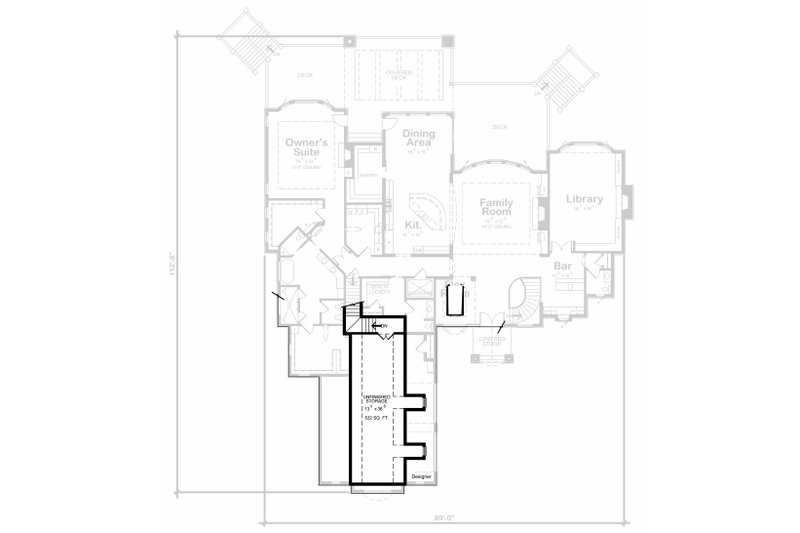 Dream House Plan - Floor Plan - Upper Floor for Craftsman House Plan #20-2538 - 4 bed, 4.5 bath