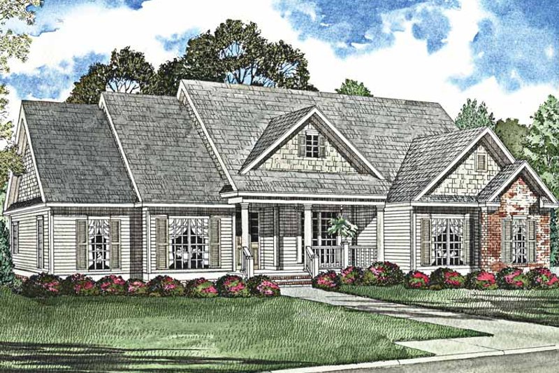 Home Plan - Exterior - Front Elevation 3 for Country House Plan #17-3020 - 3 bed, 2 bath