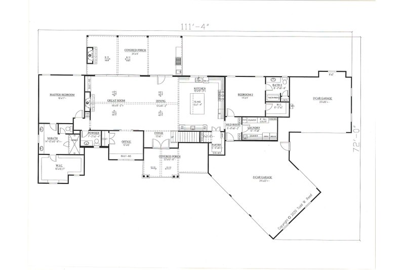 Dream House Plan - Floor Plan - Main Floor for Farmhouse House Plan #437-125 - 4 bed, 3.5 bath