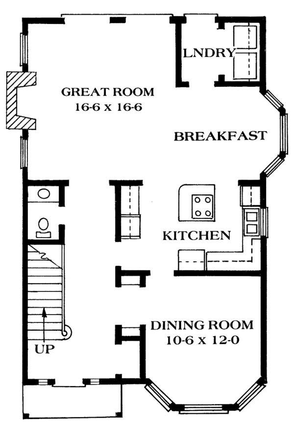 Architectural House Design - Victorian Floor Plan - Main Floor Plan #1014-8