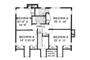 Colonial Style House Plan - 5 Beds 3.5 Baths 2705 Sq/Ft Plan #3-275 