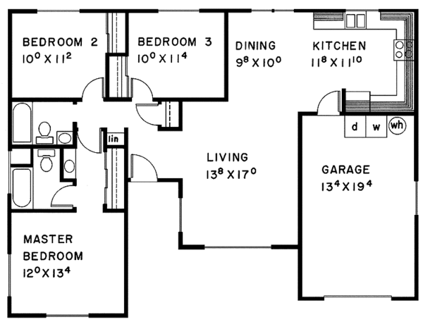 Home Plan - Contemporary Floor Plan - Main Floor Plan #60-764