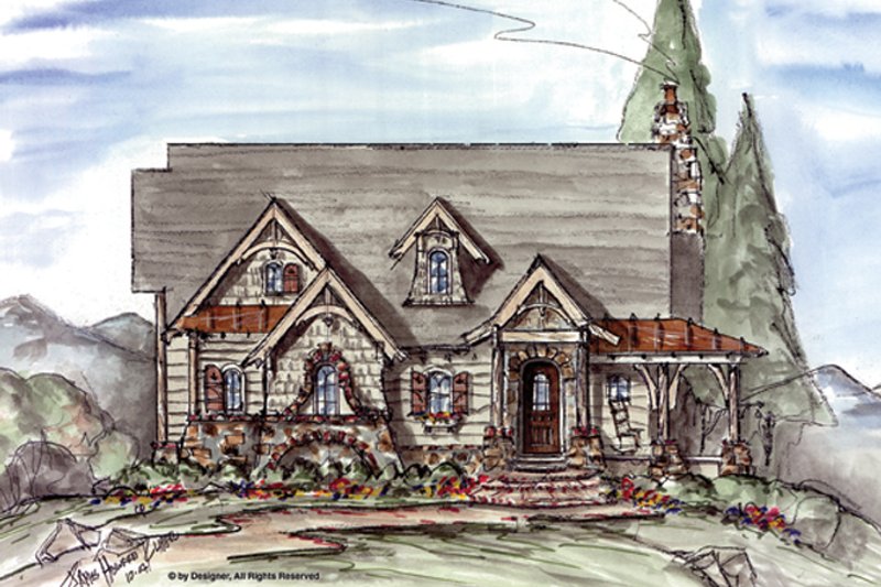 Dream House Plan - Exterior - Front Elevation 3 for Craftsman House Plan #54-370 - 3 bed, 3 bath