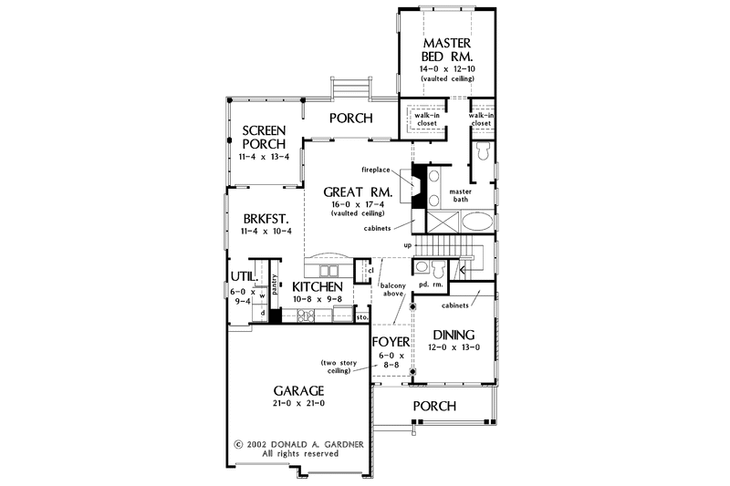 Architectural House Design - Floor Plan - Main Floor for Country House Plan #929-661 - 3 bed, 2.5 bath
