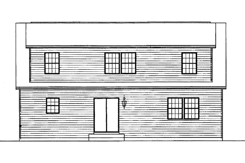 Home Plan - Exterior - Rear Elevation for Country House Plan #72-1036 - 4 bed, 3 bath