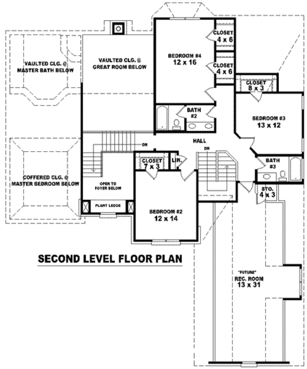 European Floor Plan - Upper Floor Plan #81-1128