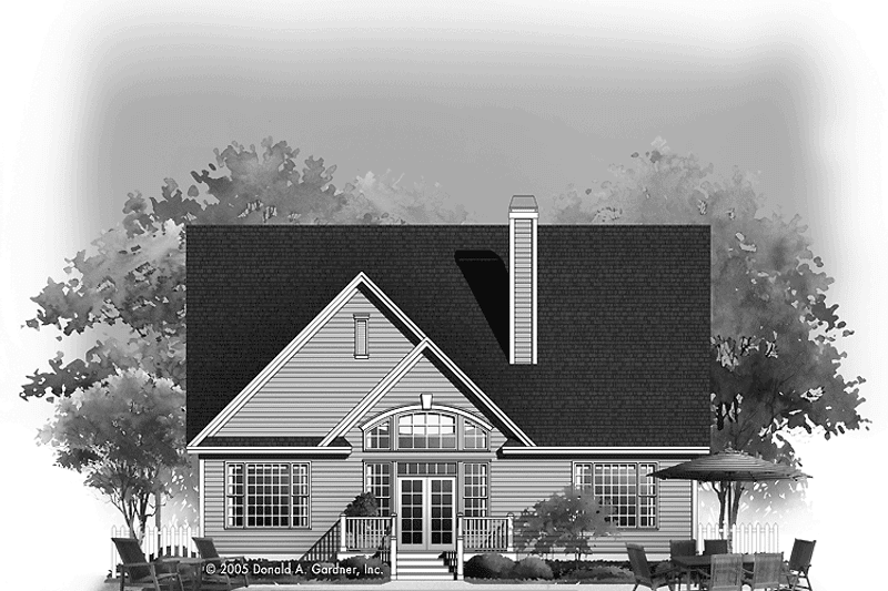 Home Plan - Exterior - Rear Elevation 1 for Country House Plan #929-757 - 4 bed, 4 bath