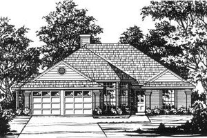 Traditional Exterior - Front Elevation Plan #40-407