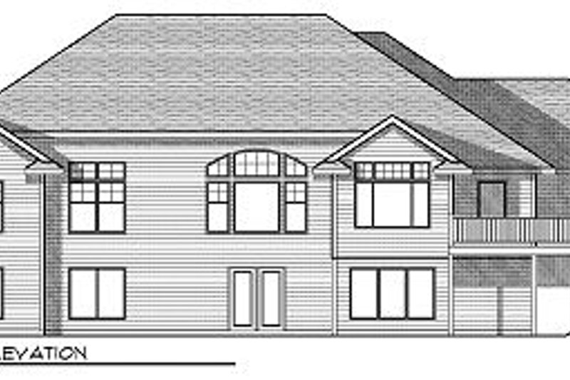 Home Plan - Exterior - Rear Elevation for European House Plan #70-874 - 4 bed, 3 bath