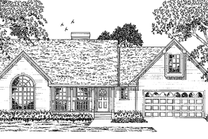 Dream House Plan - Country Exterior - Front Elevation Plan #42-422