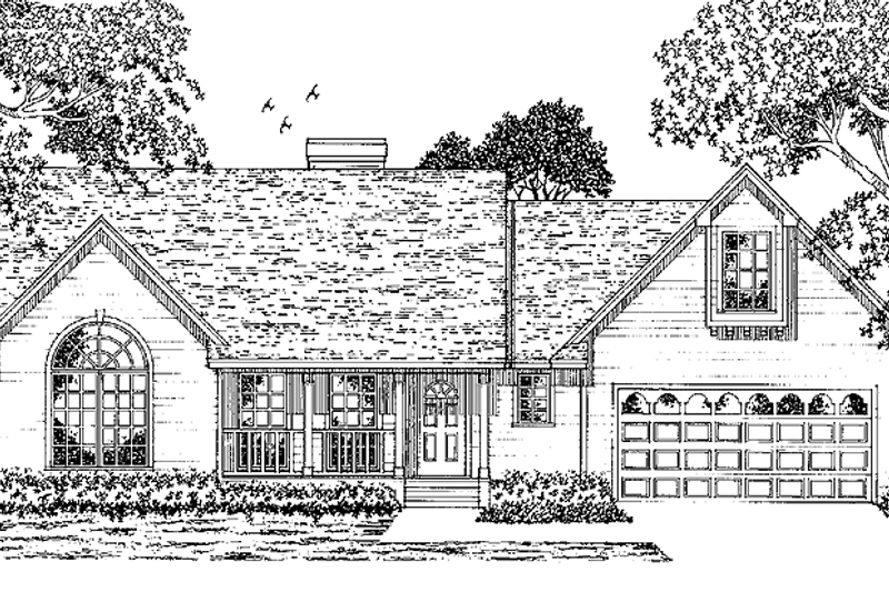 Home Plan - Country Exterior - Front Elevation Plan #42-422