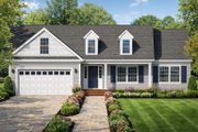 Colonial Style House Plan - 3 Beds 2 Baths 1311 Sq/Ft Plan #1053-17 Exterior 