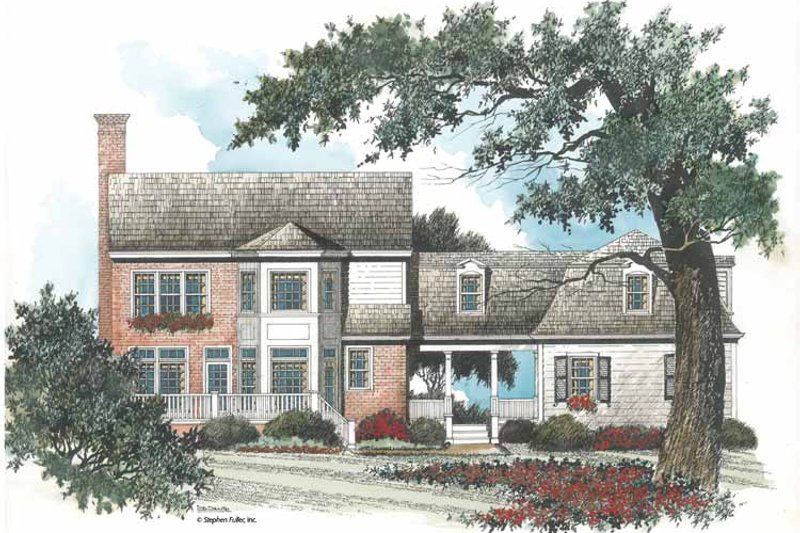 Home Plan - Exterior - Rear Elevation for Colonial House Plan #429-92 - 4 bed, 3.5 bath