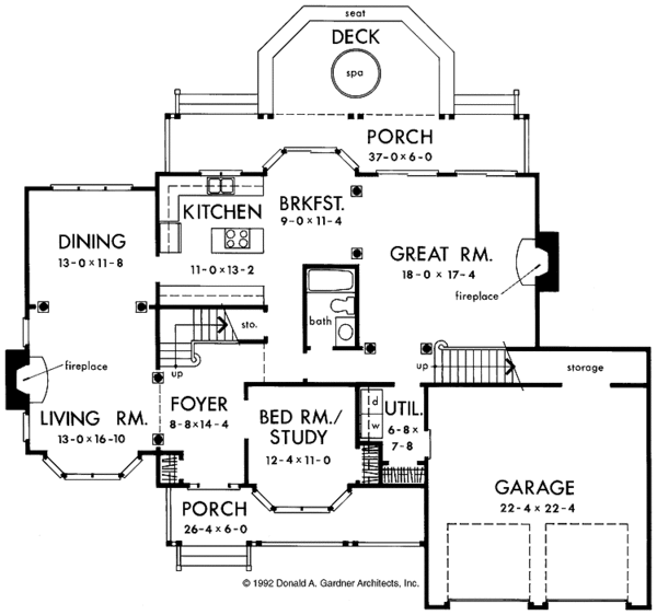 Home Plan - Country Floor Plan - Main Floor Plan #929-134