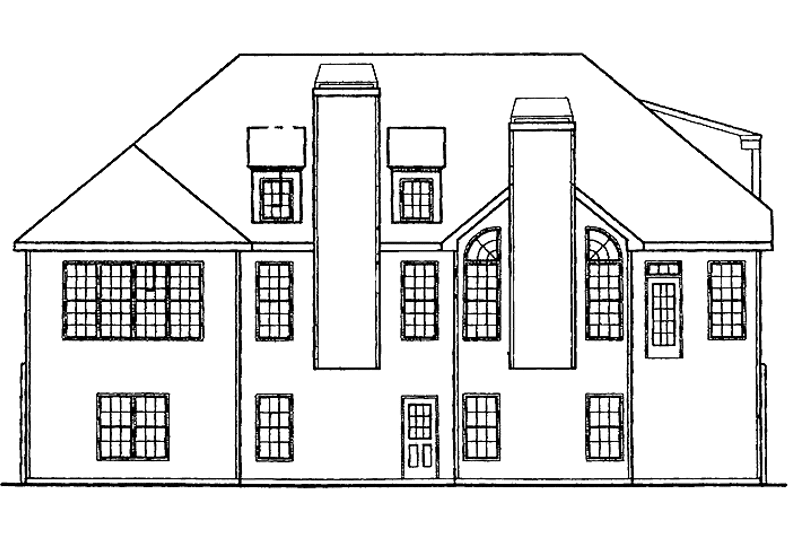 Home Plan - Exterior - Rear Elevation for Colonial House Plan #927-634 - 4 bed, 2.5 bath