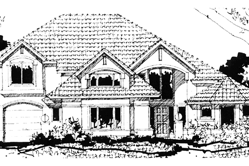 House Plan Design - Mediterranean Exterior - Front Elevation Plan #1007-37