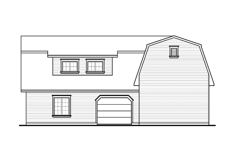 House Design - Exterior - Rear Elevation for Country House Plan #23-2426, 0 bath