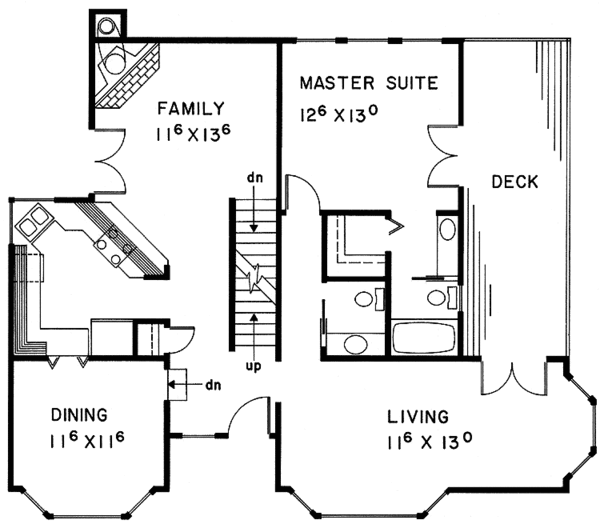Home Plan - Contemporary Floor Plan - Main Floor Plan #60-732