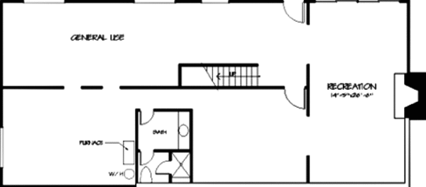 Bungalow Floor Plan - Lower Floor Plan #320-294