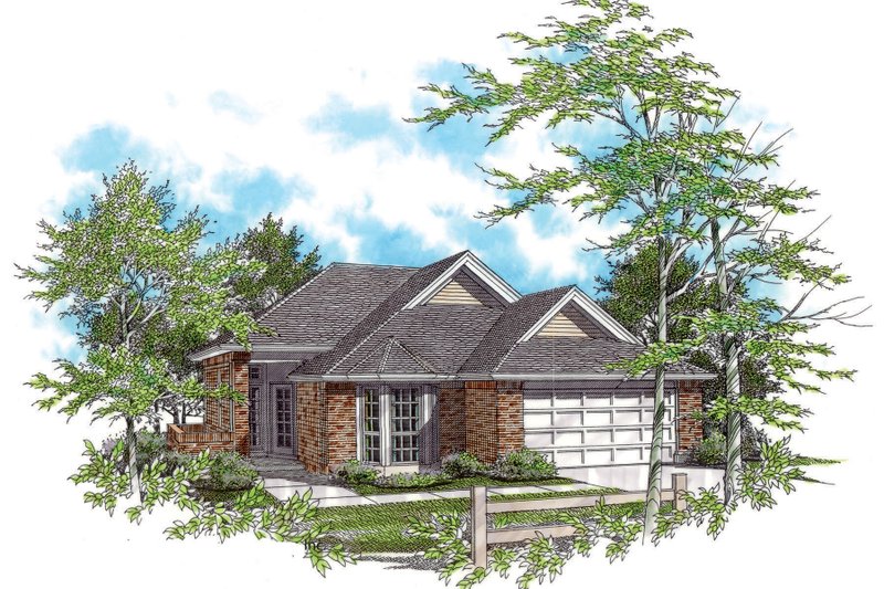 Dream House Plan - Ranch Exterior - Front Elevation Plan #48-583