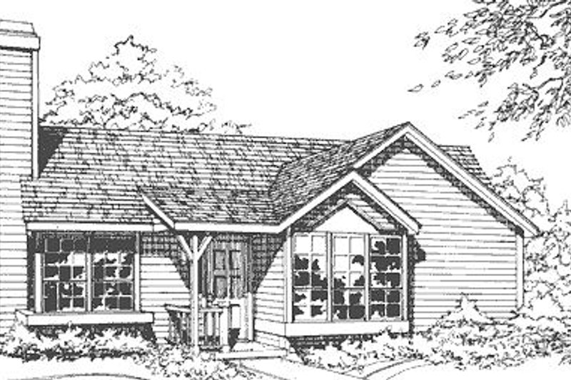 Traditional Style House Plan - 3 Beds 2 Baths 1016 Sq/Ft Plan #320-103